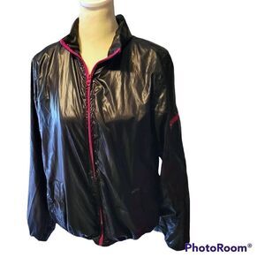 Faded Glory Women's Athletic Black Windbreaker Size Small